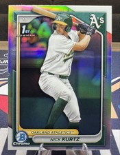 2024 Bowman Draft - #BDC-56 Nick Kurtz 1st Chrome Refractor - A’s