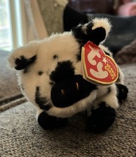 2004 Ty Beanie Baby Babies STUBBY The Black and White Spotted Pig farm animal