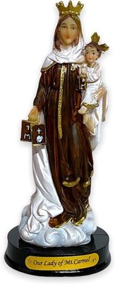 5'' Inch Virgen Del Carmen Our Lady of Mount Carmel Statue Virgin Catholic Religi