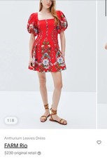NWT FARM Rio - Anthurium Leaves Dress Size M