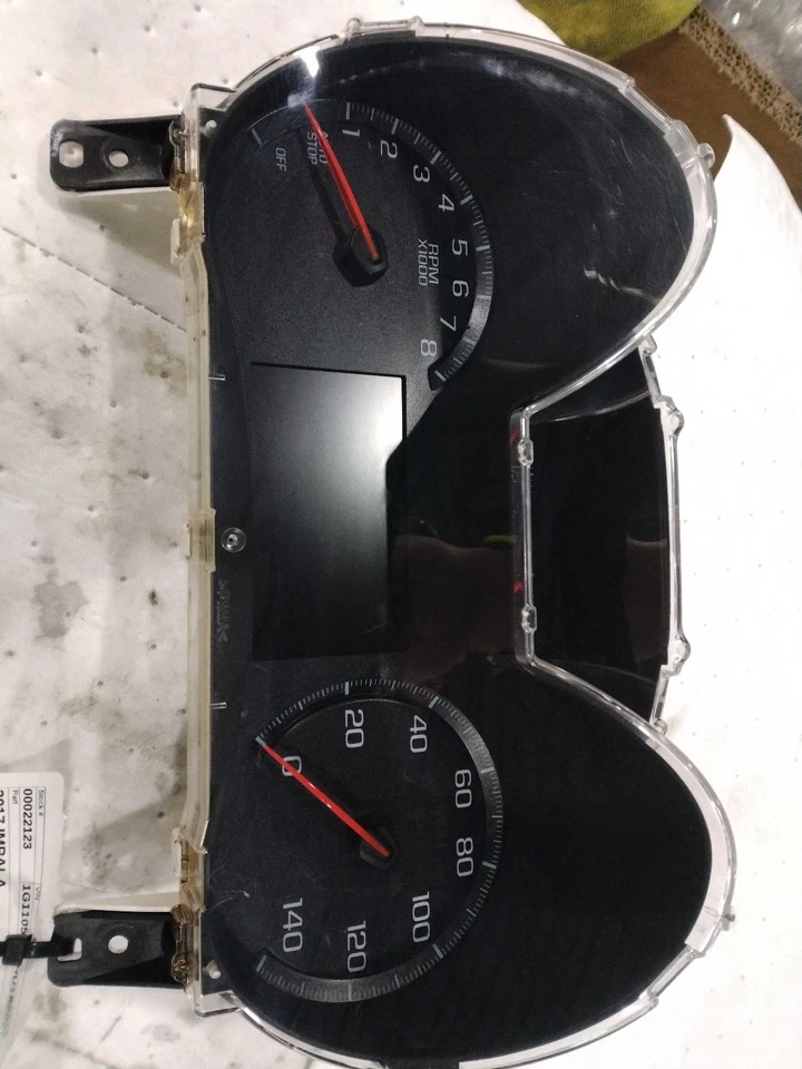 Used Speedometer Gauge fits: 2017 Chevrolet Impala cluster KPH w/o automatic eng - Image 2 of 4