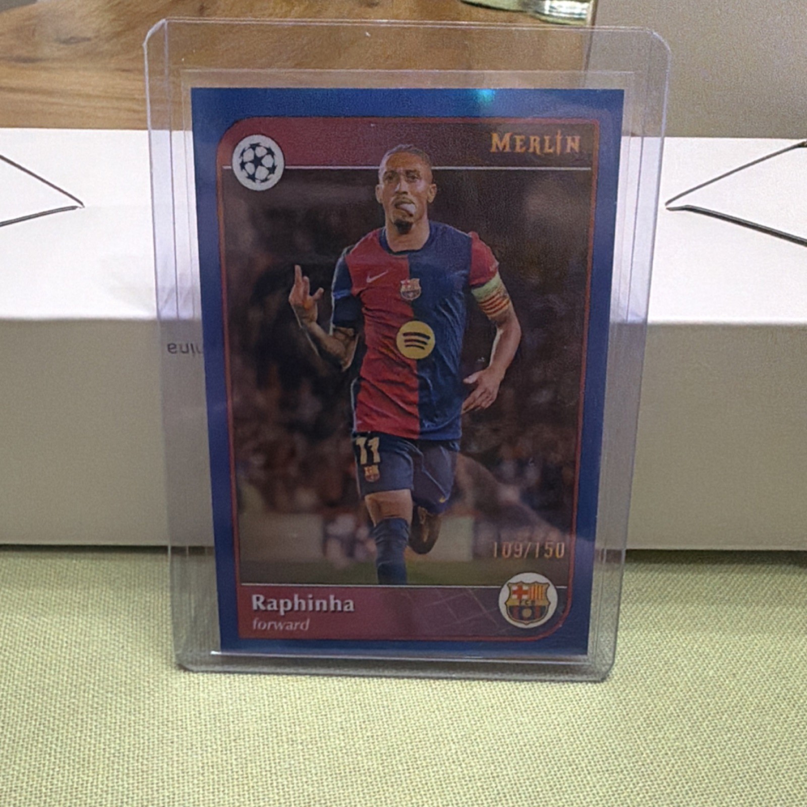 2024-25 Topps Merlin Uefa Club Competitions - Raphinha #192 Blue Refractor /150