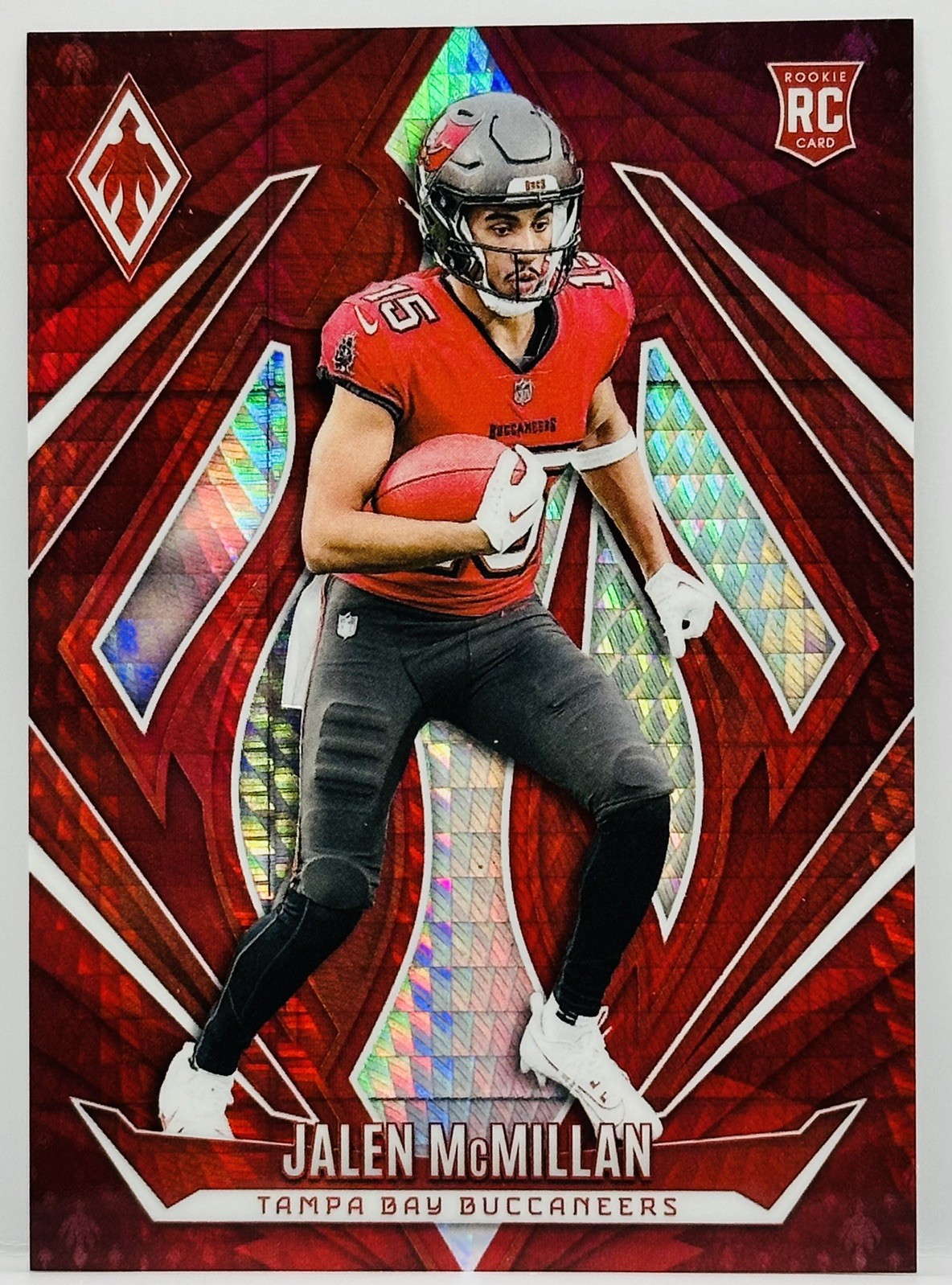 2024 Panini Phoenix Rookies Jalen McMillan #189 Red Hyper /140 (RC) Buccaneer’s