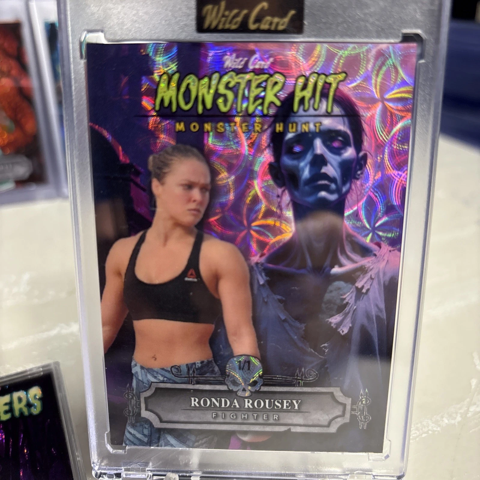 2025 Wild Card Haunted Hits Ronda Rousey 1/1 Monster Hit Scope Refractor MMA