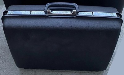 SAMSONITE LUGGAGE VINTAGE 1970s ATTACHÉ style SuitCase DK BROWN