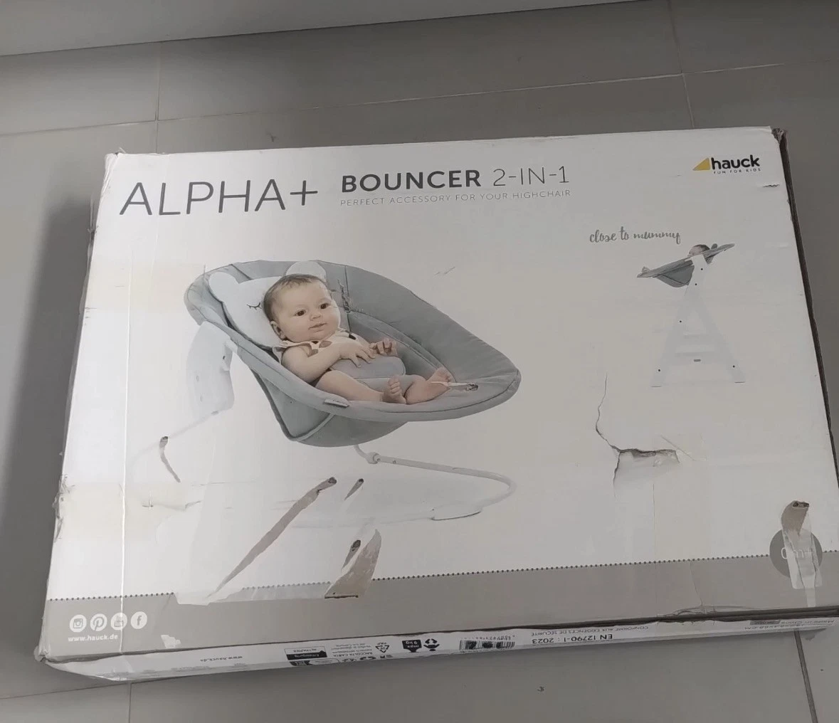 Hauck Alpha Bouncer 2 in 1.Light grey.
Opens in a new window or tab