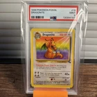 Pokemon Dragonite Fossil 1999-2000 Copyright Unlimited NON Holo Rare #19 PSA 9