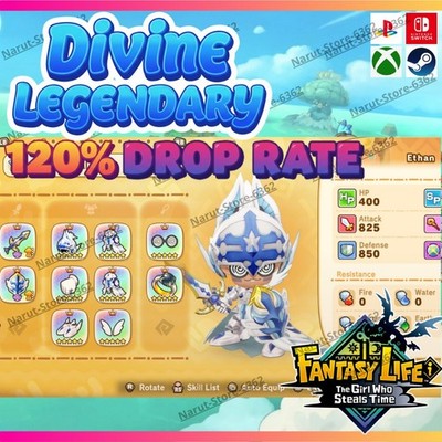 🌟Fantasy Life I: Divine Legendary Set 🌟+120% drop rate✨Item