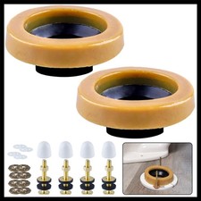 Yellow Toilet Wax Ring Kit Standard Thickness for 3-4 Inch Waste Lines - Seal...