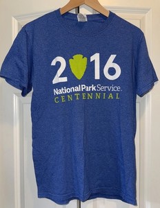 National Park Service Centennial 100 Year Anniversary Mens Blue T-shirt SMLL