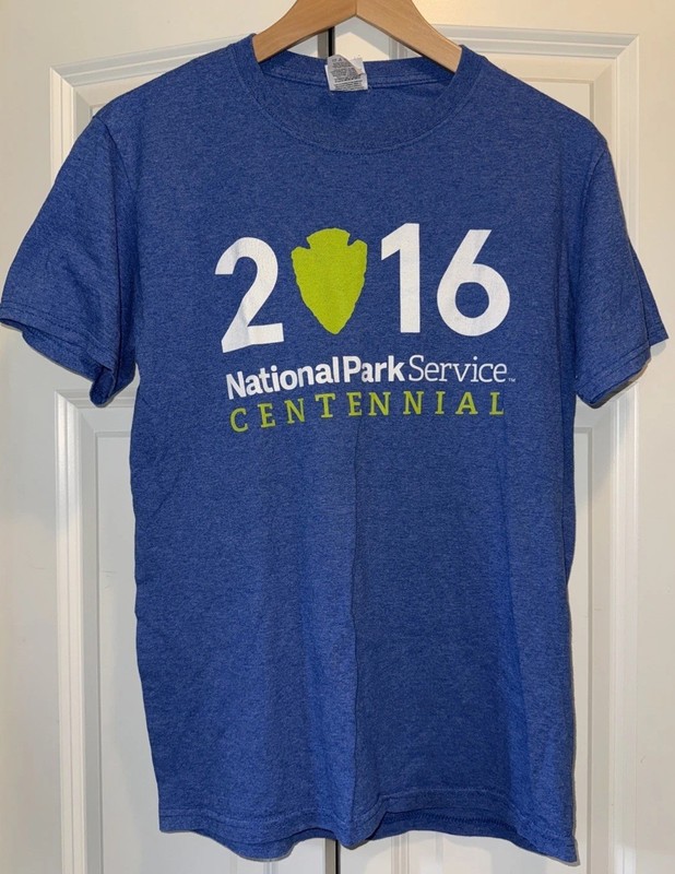National Park Service Centennial 100 Year Anniversary Mens Blue T-shirt SMLL