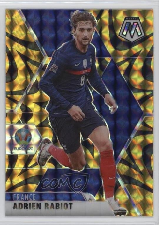 2021 Panini Mosaic UEFA Euro 2020 Reactive Gold Prizm Adrien Rabiot #118 0cr7