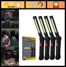 Portable Rechargeable Work Light - 800 Lumens COB LED, Magnetic Base, 360&deg; Rotat