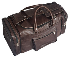 Echte Leder Tasche Braun 39x20 Gym Reisetasche Sporttasche Reisen Flugbegleiter