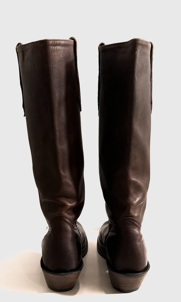 Boulet Hombres 9.5 E Shooter Marrón Cuero Alto Vaquero Western Rancher Botas 9003 Foto 3 de 4