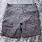 Eddie Bauer First Ascent Guide Pro Shorts Men's 34 Gray Nylon Stretch Hiking