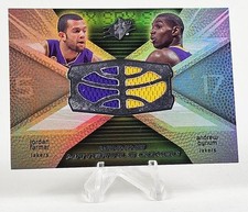 Andrew Bynum/Jordan Farmar 08-09 SPX Basketball #WMC-BF Winning Materials Combo