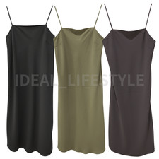 UNIQLO Camisole Dress Black Khaki Dark Brown Sleeveless Women 487278 NWT