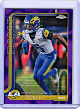 2025 Tutu Atwell Topps Chrome Purple Lava Refractor /75 Los Angeles Rams #167