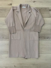 Anrabess Open Cardigan Sweater Tan Large 