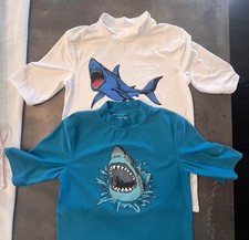 Cherokee/Cat&Jack Youth 1/2 sleeved swim shirt/ rash guard shirts XL (16) x2