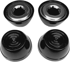 Hub Cap Replacement Compatible with Popular Red Wagon Brand, Steel & Black 