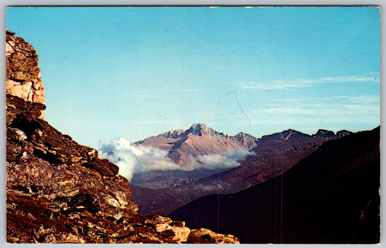 Vtg Postcard Long's Peak Trail Rocky Mountain National Park, CO 1950s