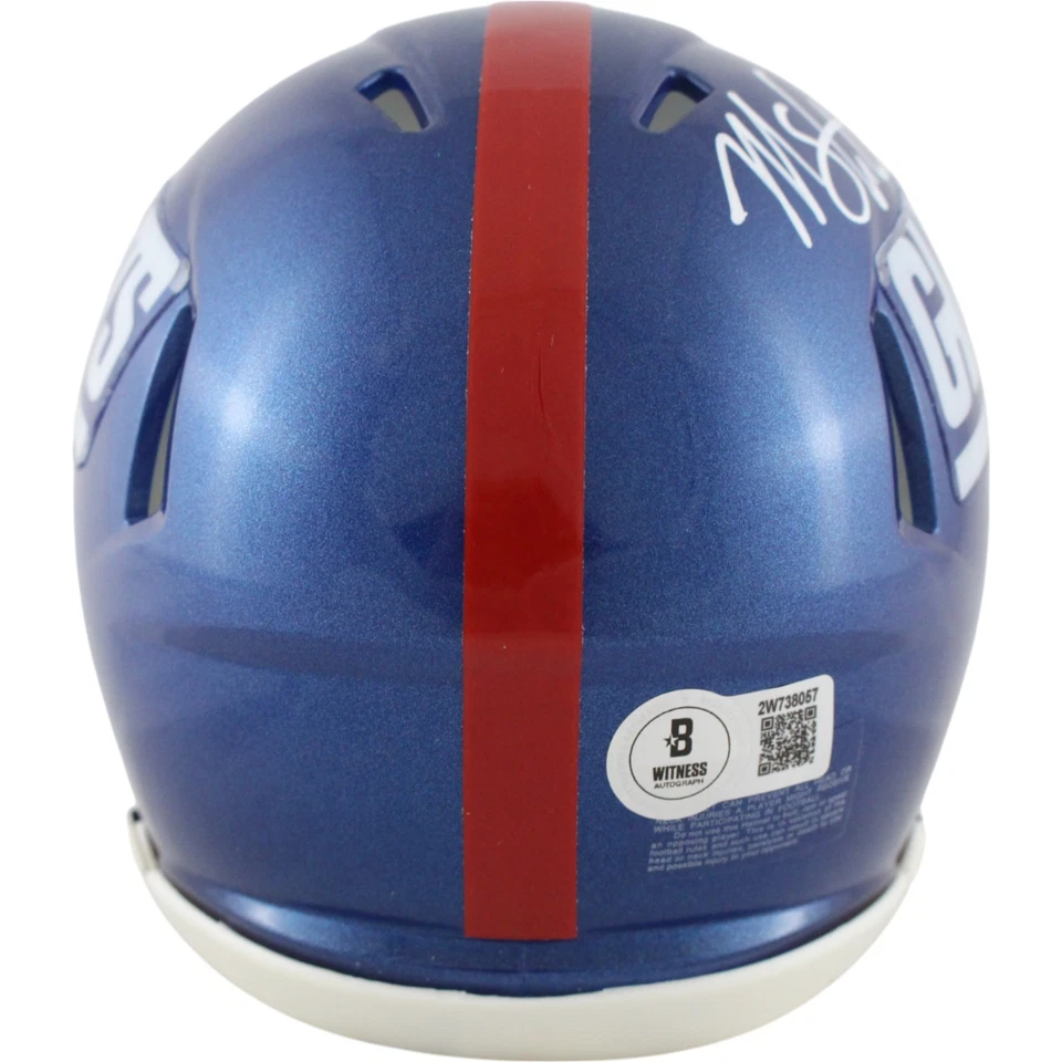 Michael Strahan Autographed New York Giants Color Rush Mini Helmet Beckett 49857 - Image 4 of 4