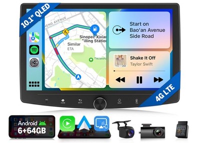 CAM+DVR+OBD+Double Din Android 13 6+64 8-Core 10.1'' Car Stereo CarPlay Radio GPS