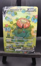 Sleeping Venusaur V Fan Full Art Pokemon Custom Holo Foil Card With Texture