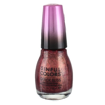 2 Pack Sinful Colors Quick Bliss Nail Polish, Flushed 2674, 0.5 fl oz