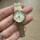 Vintage Seiko Brushed Gold Mechanical Ladies Petite Wrist Watch