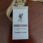 TICKET STUB/ HOSPITALITY PASS-LIVERPOOL V BOLOGNA- CHAMPIONS LEAGUE- 2024/25