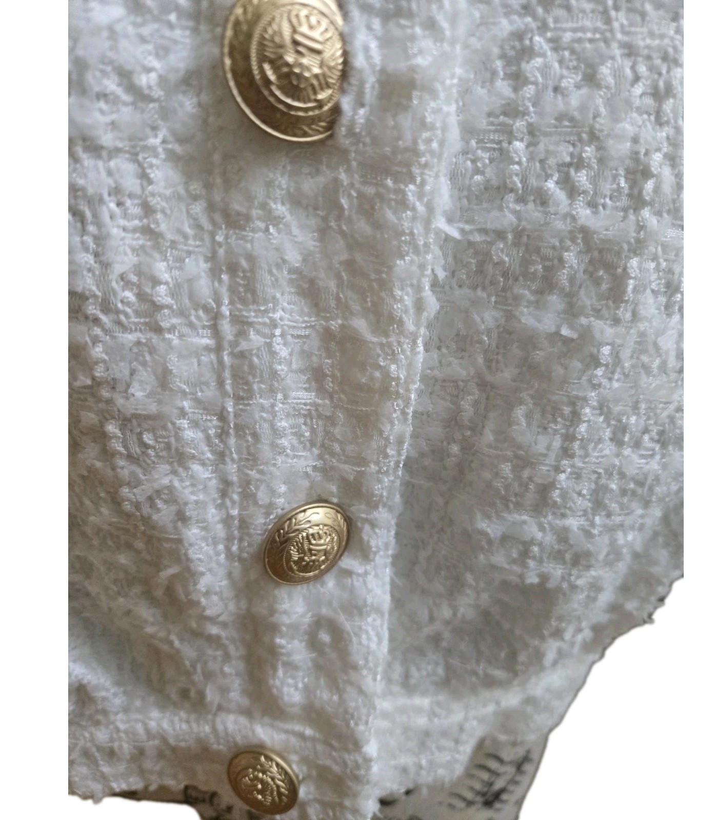 L'AGENCE Elegant Women's Jacket Sz 10 Cove Tweed Cropped White New