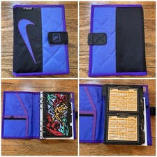Vintage 1995 Nike Mead Trapper Keeper Binder Blue Black Organizer Calendar Notes