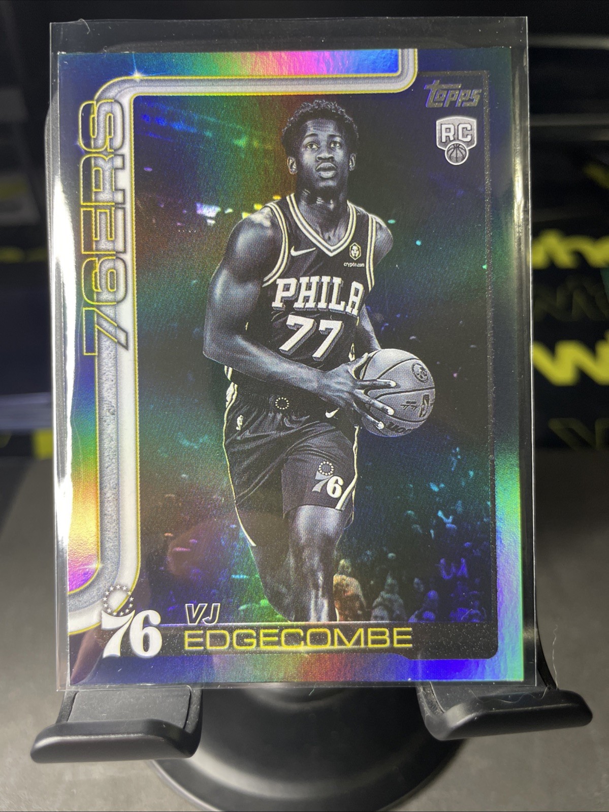 2025-26 Topps VJ EDGECOMBE #203 Black Friday BLACKOUT Target Exclusive RC