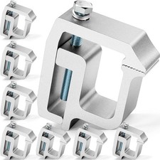 8pcs Truck Cap Topper Camper Aluminum Shell Mounting Clamps Heavy Duty Sliver