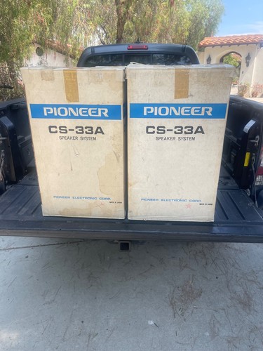 MINT Pair Pioneer CS-33A Vintage Stereo Floor Speakers + Boxes, Manual