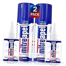 CA Glue with Activator 2x0.80oz-2x3.30fl oz Instant Bond Professional 2 Pack