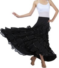 Ballroom Dancing Latin Dance Party Long Swing Race Skirt