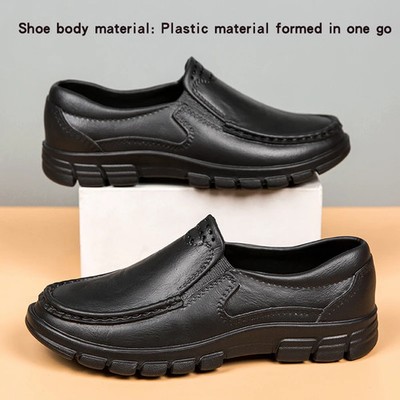 Mens Slip-On Shoes Flat Heel Thick Sole Sneakers Moccasins Eva Upper Waterproof 