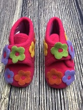 NWT Titanitos Pink Girls Flower Shoes Booties Sz 20 M EU/ US 4-4.5 M