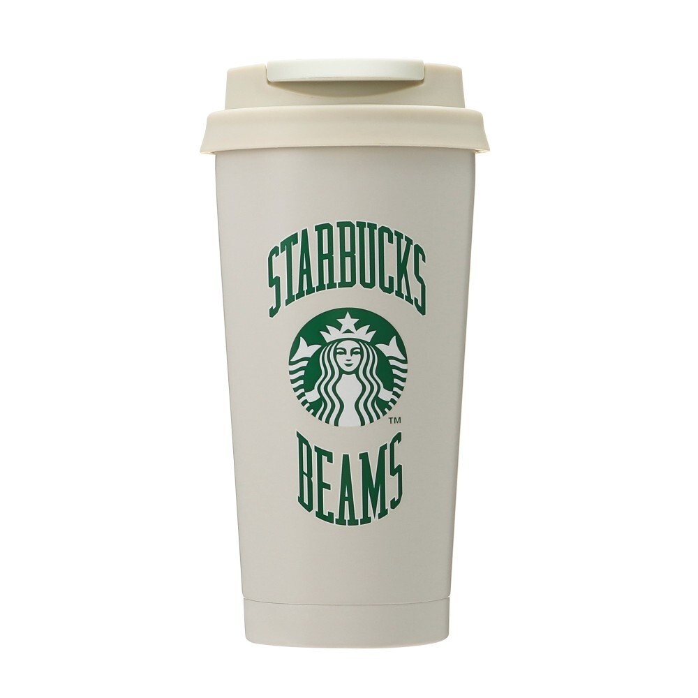 新品 Starbucks×BEAMS リサイクルステンレスボトル ベージュ Starbucks Coffee x BEAMS Tumbler TOGO Beige 473ml Recycled