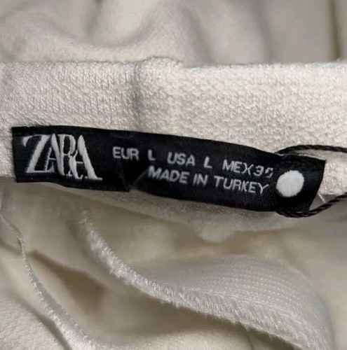ZARA White CUT OUT Maxi Dress Strapless Stretch Sexy Club BODYCON Women's Large - Picture 6 of 12