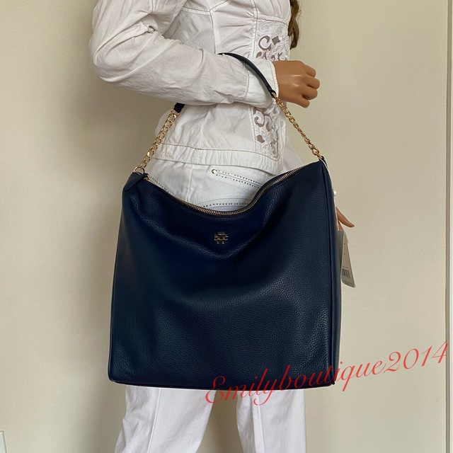 navy leather satchel
