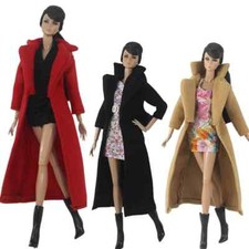 High Quality Clothes Set For 11.5" Doll Outfits Tweed Coat Parka Dress Boots 1/6