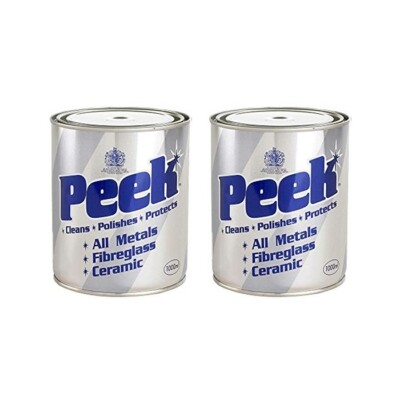 Peek Multi-Purpose Metal Polish Paste - 1000 ml (2 Pack) - All Metal Cleaner