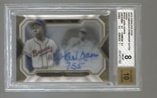 HANK AARON 2019 Topps Five Star Pentamerous Penmanship #5/10 Auto BECKETT 8/10