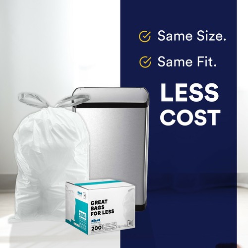 Plasticplace Custom Fit Trash Bags Compatible with simplehuman Code R, 200 Count - Picture 8 of 8