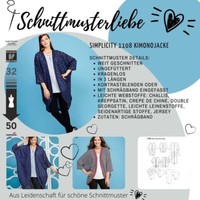 Schnittmuster Simplicity 7830/1108 Kimono Gr. 30-52, Ow 75-122Cm